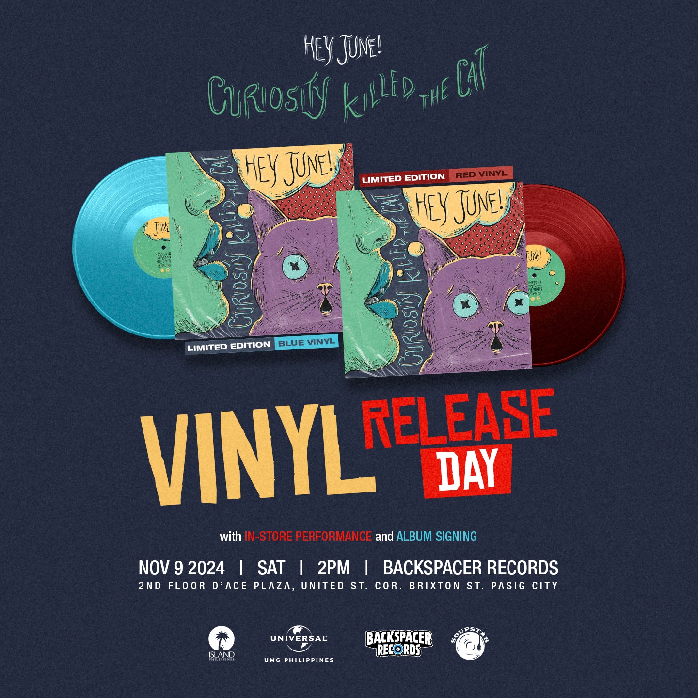 Hey June! – Curiosity Killed The Cat LP (UMG Philippines)