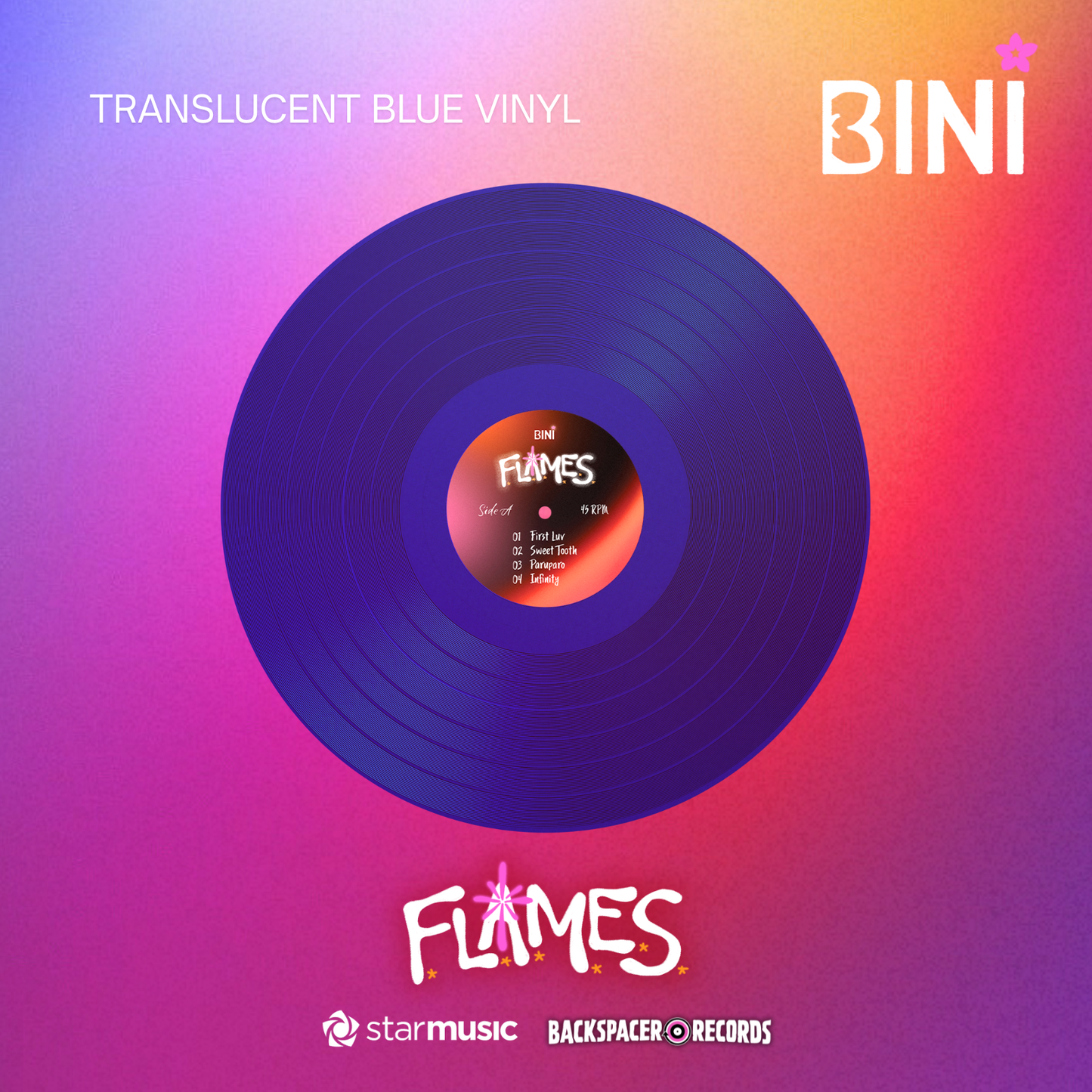 BINI - FLAMES LP (Translucent Blue)