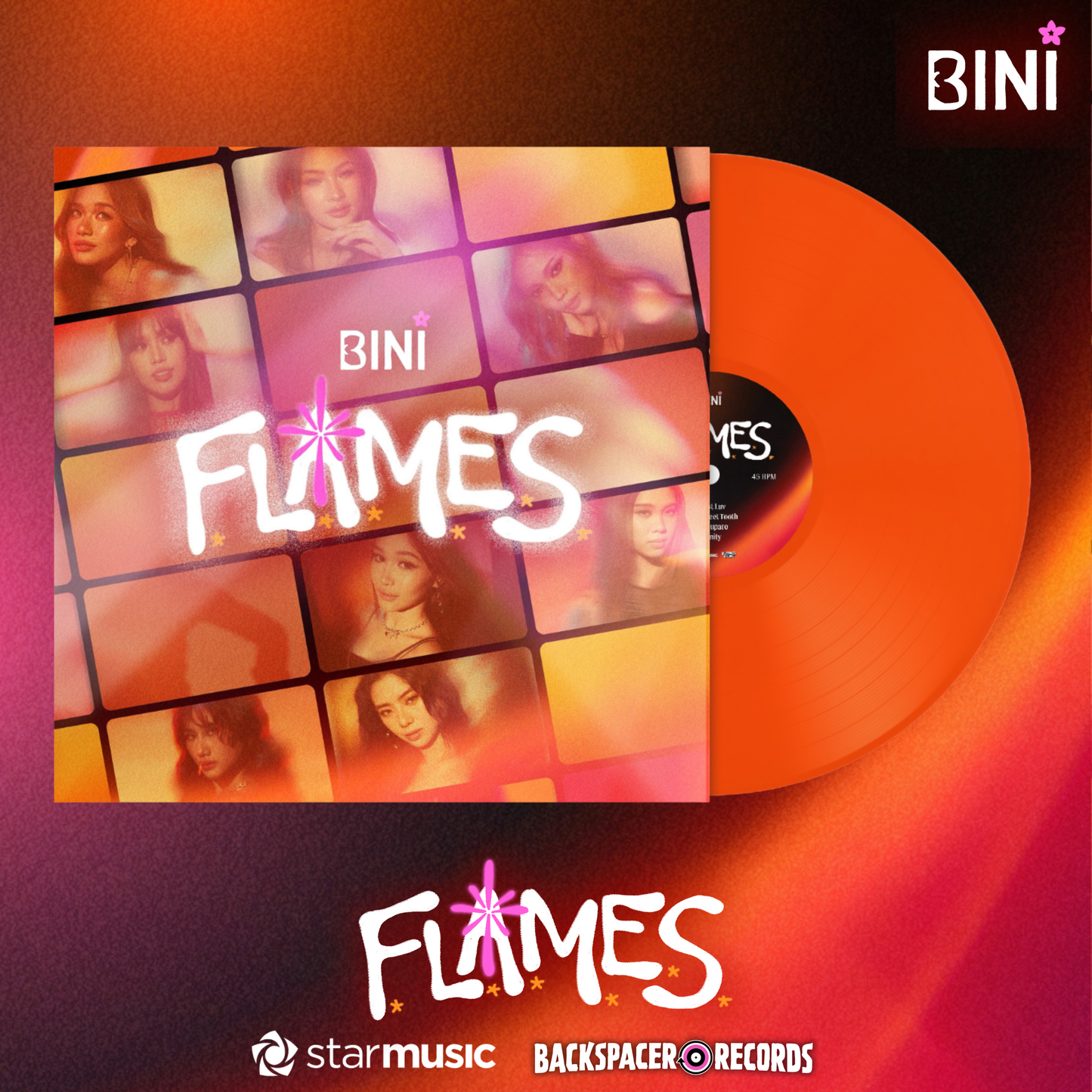 BINI - FLAMES LP (Red Orange)