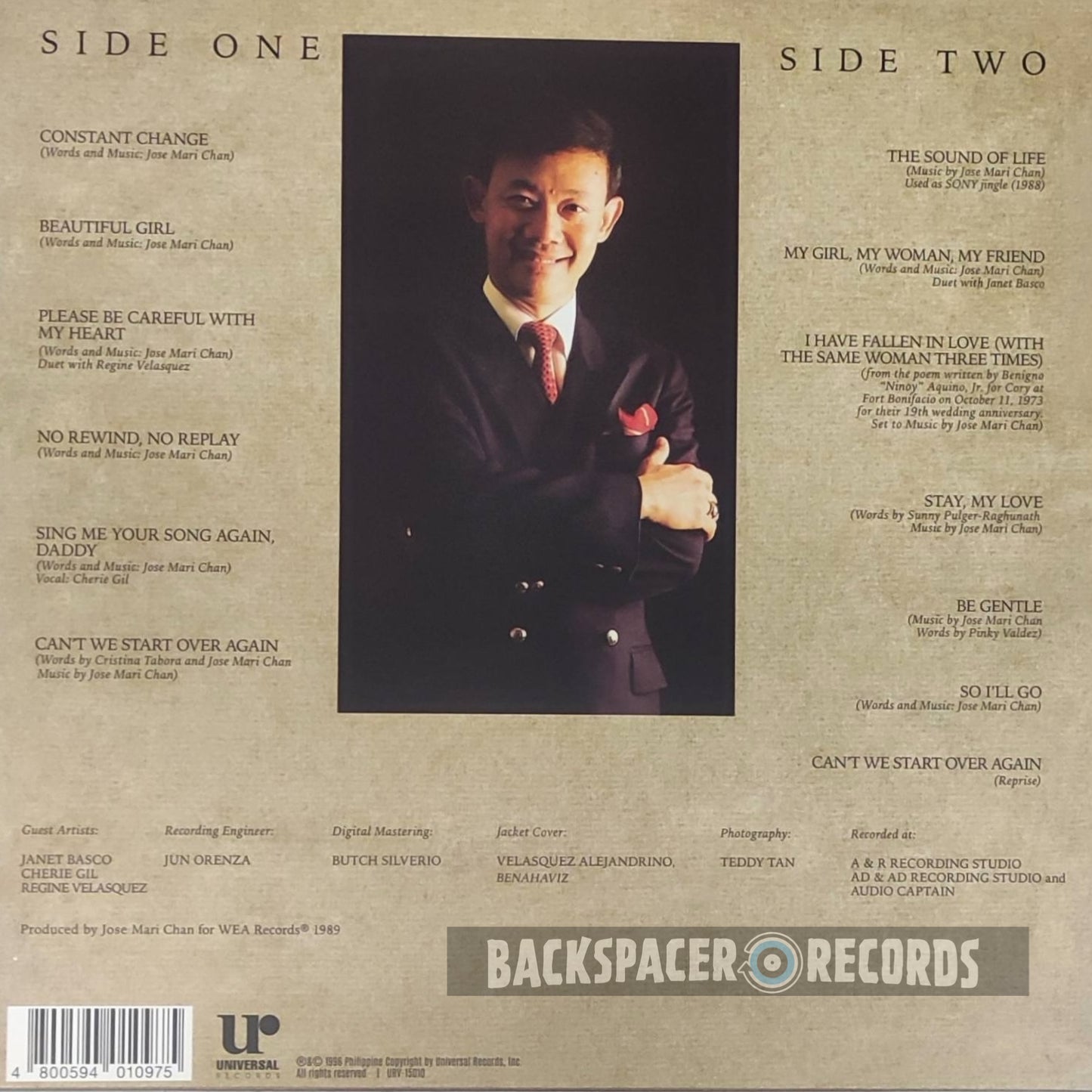 Jose Mari Chan – Constant Change LP (Universal Records)