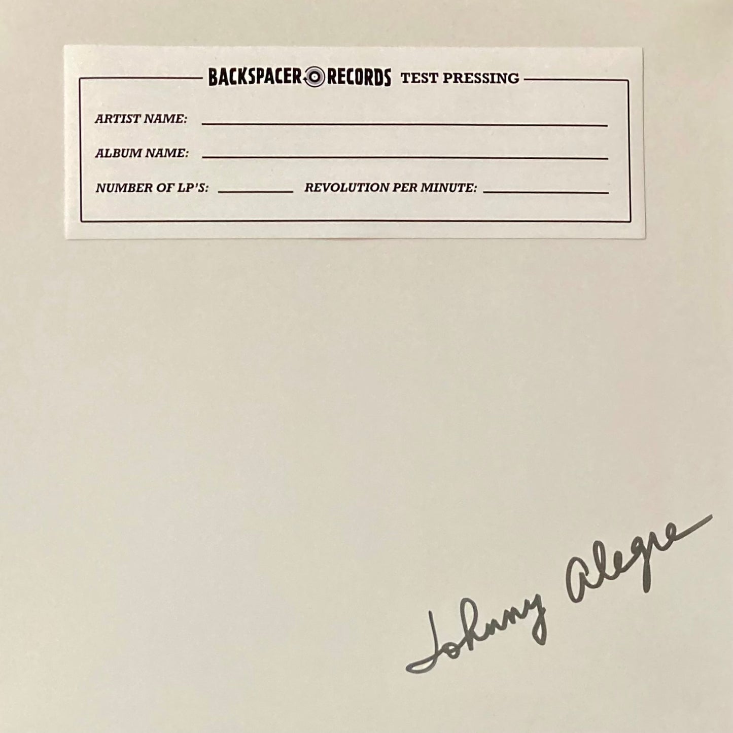 Johnny Alegre - Johnny Alegre 3 2-LP (Test Pressing)