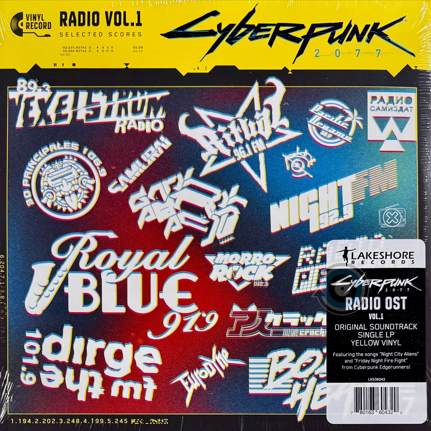 Cyberpunk 2077 Radio OST Vol. 1 - Various Artists LP (Sealed)