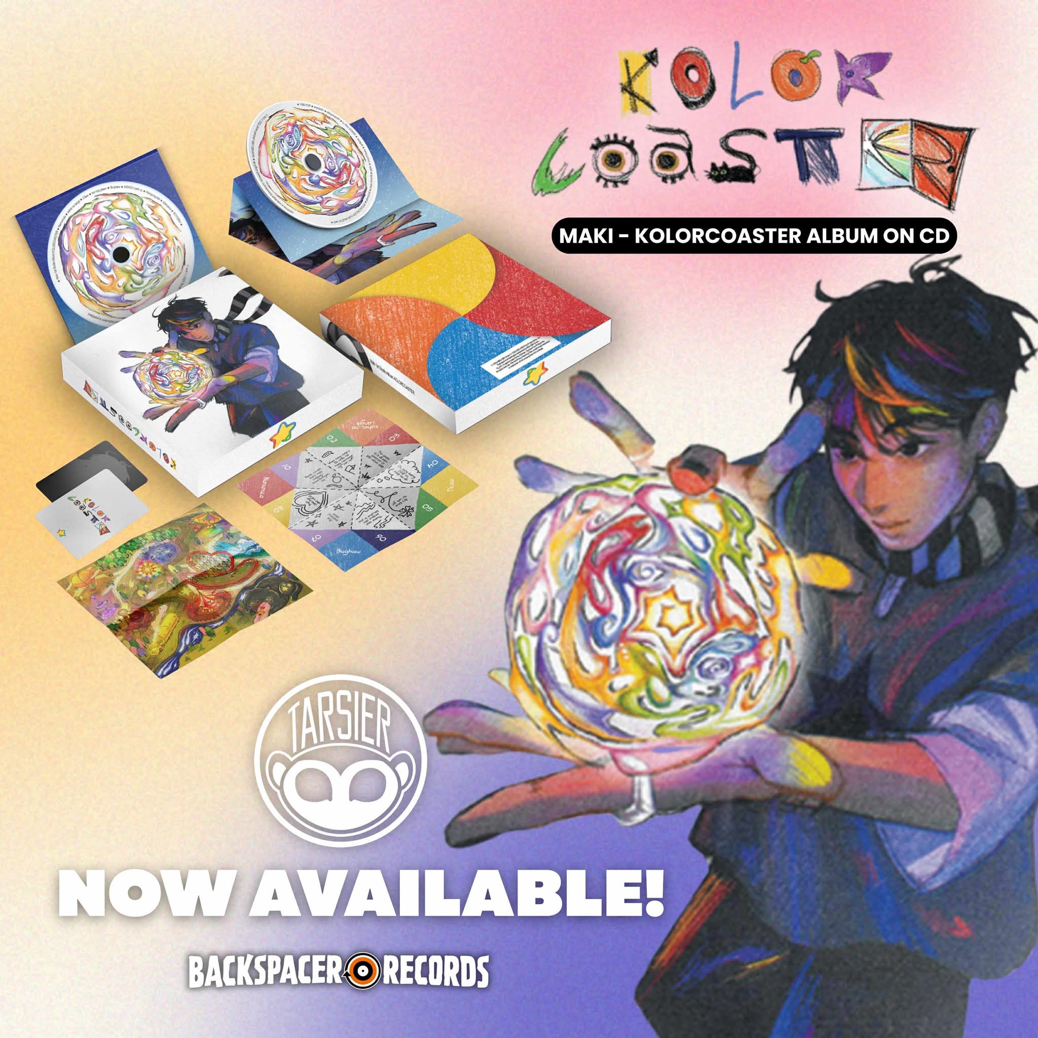 Maki - Kolorcoaster CD (Limited Edition) – Backspacer Records Maki - Kolorcoaster CD (Limited Edition) – Backspacer Records