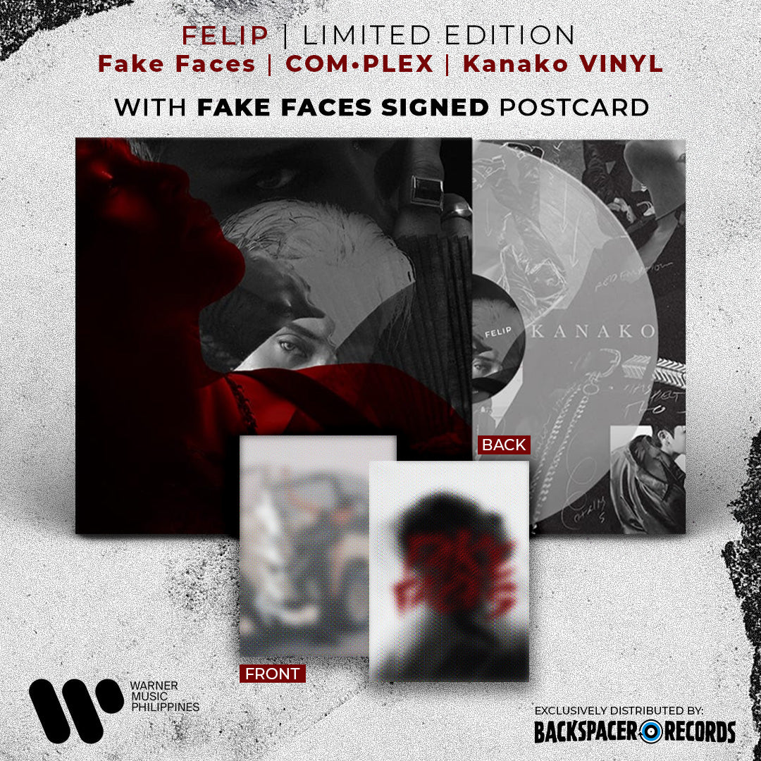 Limited Edition with Signed Postcard - FELIP - Fake Faces | COM•PLEX | Kanako LP (Warner Music Philippines)