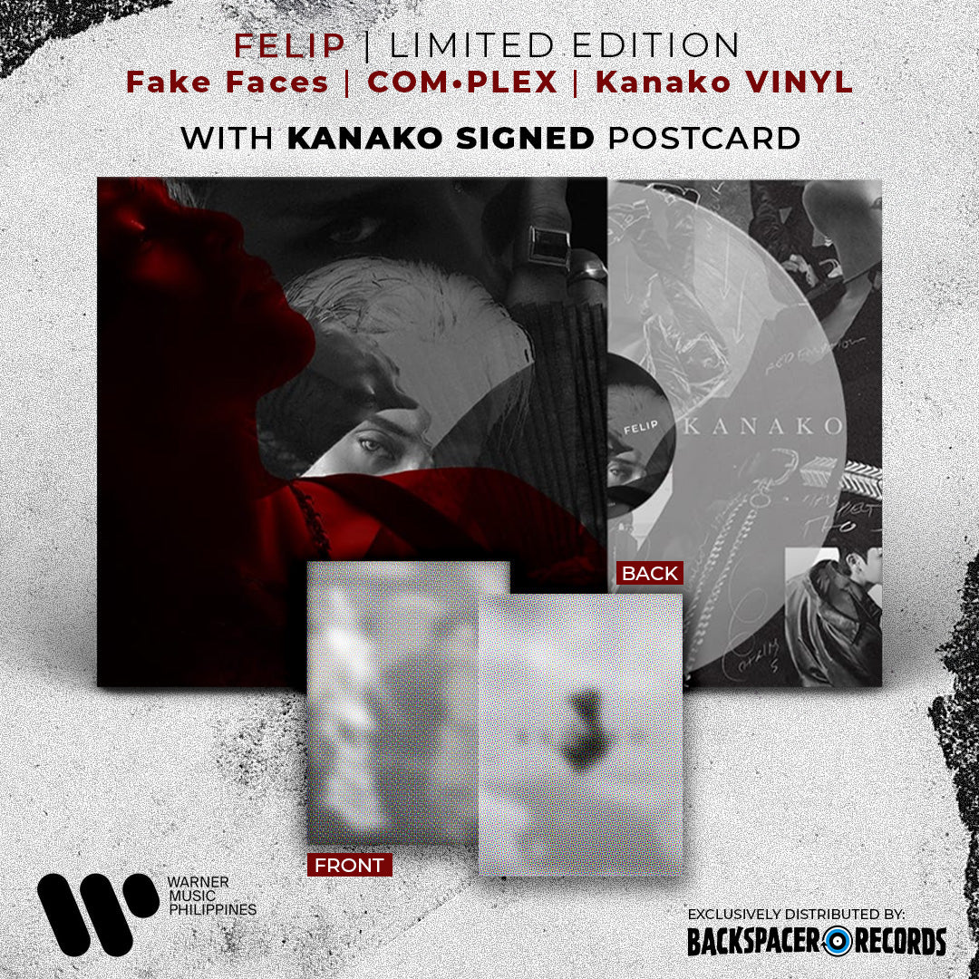 Limited Edition with Signed Postcard - FELIP - Fake Faces | COM•PLEX | Kanako LP (Warner Music Philippines)