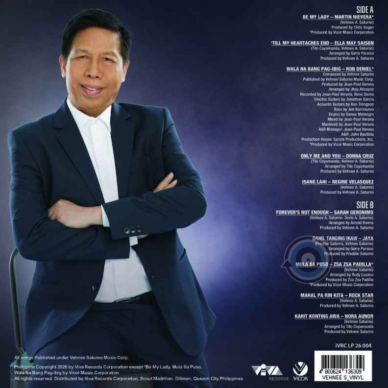 [PREORDER] Vehnee Saturno - The Best Of Vehnee Saturno LP (Vicor Music)