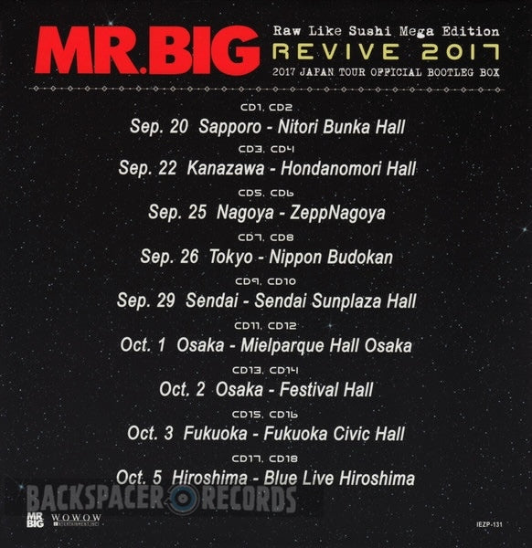 Mr. Big – Revive 2017 - 2017 Japan Tour Official Bootleg 18-CD Boxset