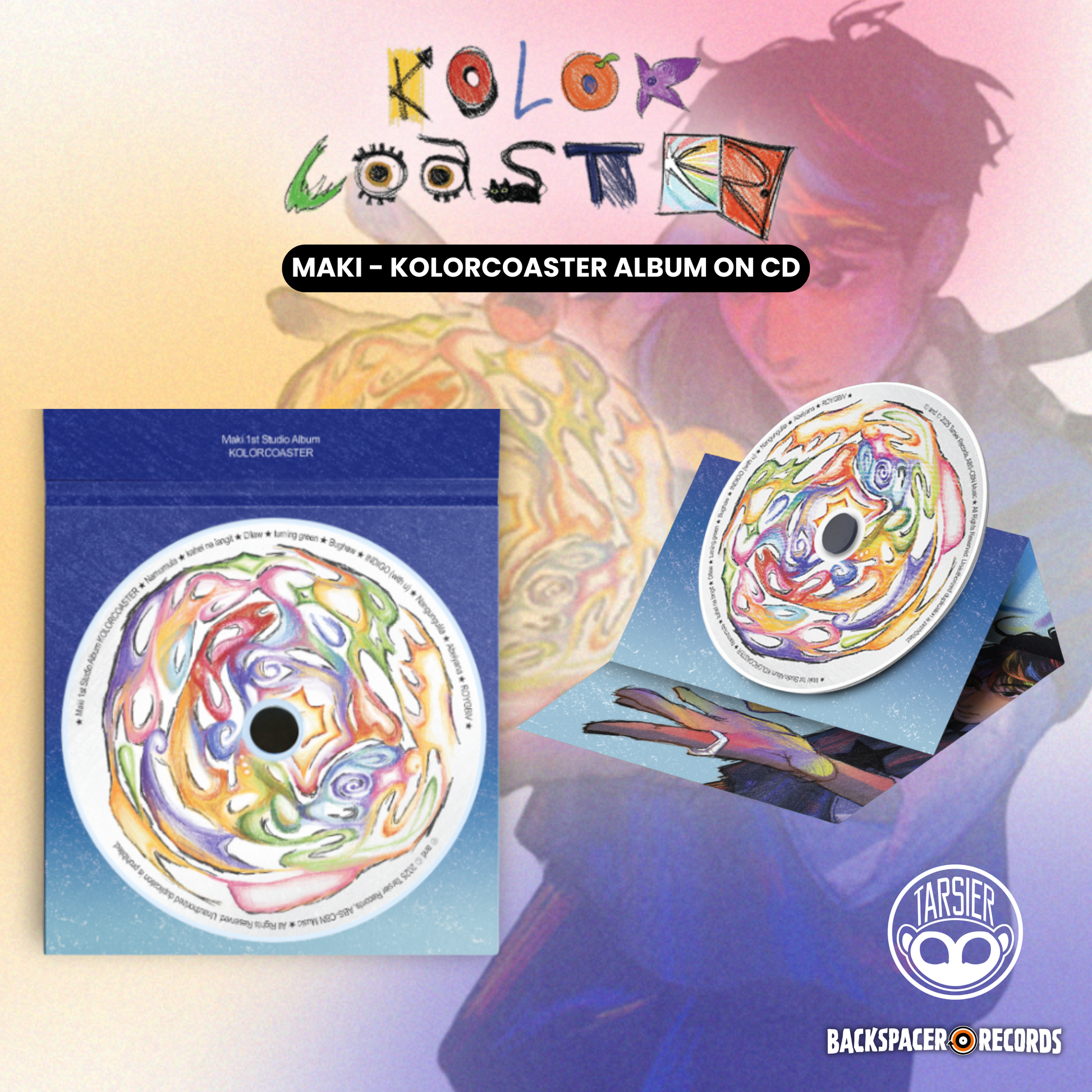 Maki - Kolorcoaster CD (Limited Edition) – Backspacer Records Maki - Kolorcoaster CD (Limited Edition) – Backspacer Records