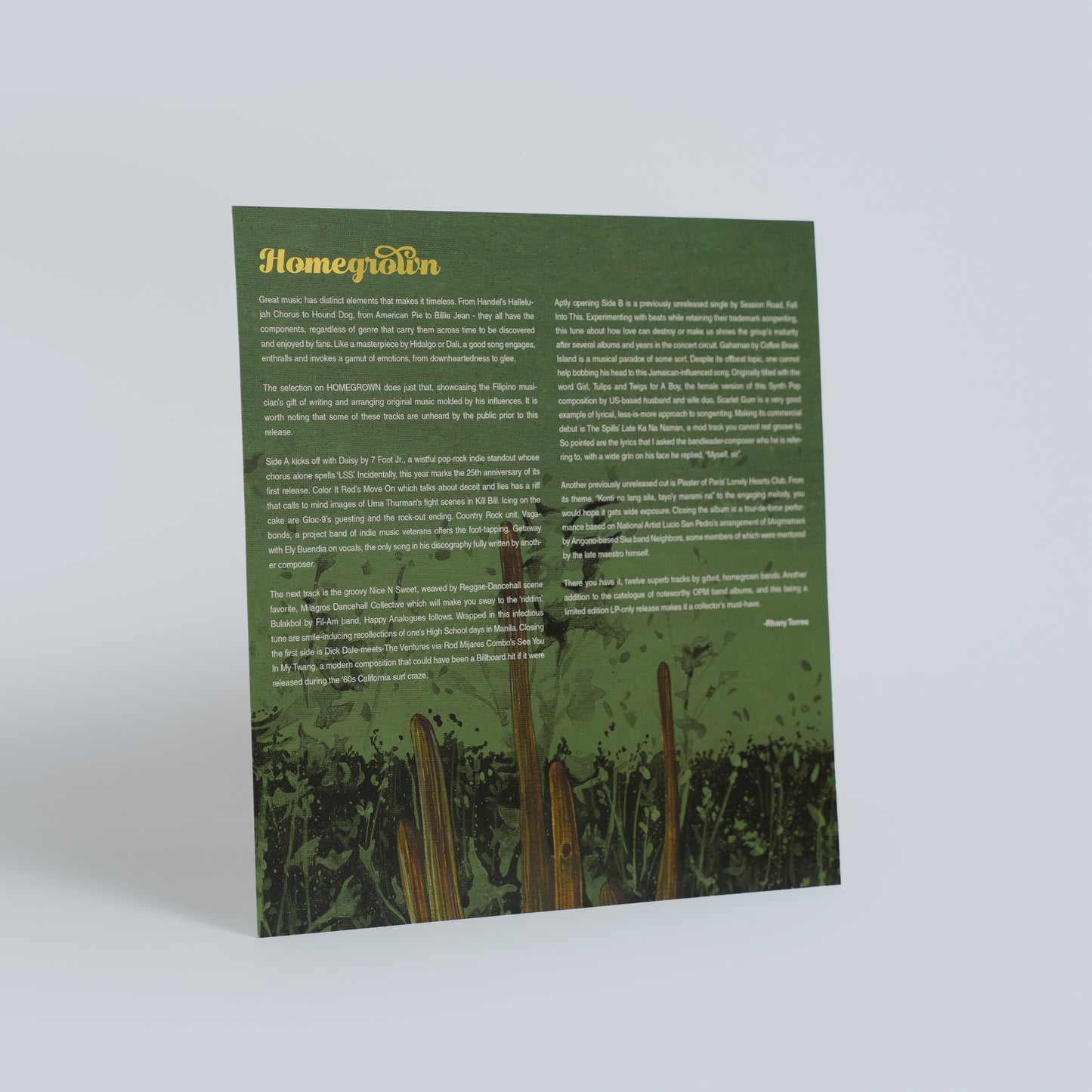 Homegrown - Various Artists LP (BR-TGM 003)