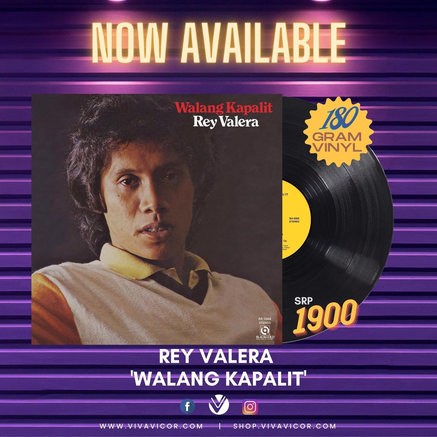 Rey Valera - Walang Kapalit LP (Vicor Reissue)