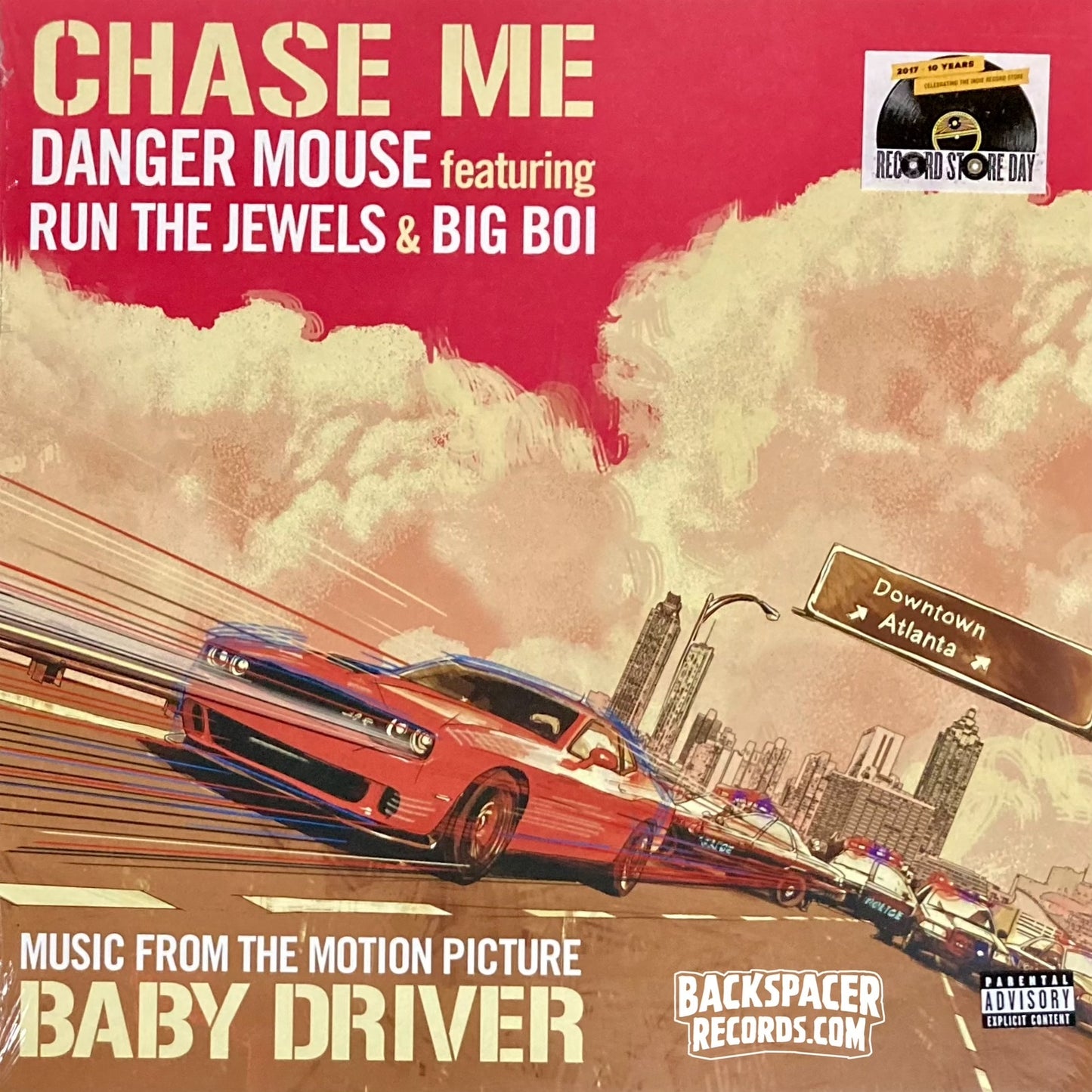 Danger Mouse Featuring Run The Jewels & Big Boi ‎– Chase Me: Music From The Motion Picture Baby Driver (Limited Edition) 12" Single (Sealed)