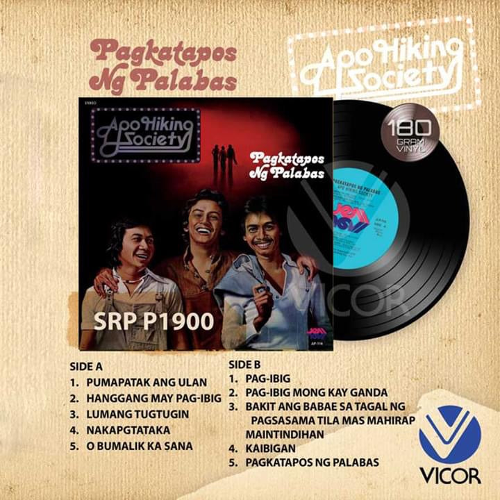 Apo Hiking Society – Pagkatapos Ng Palabas LP (Vicor Reissue)