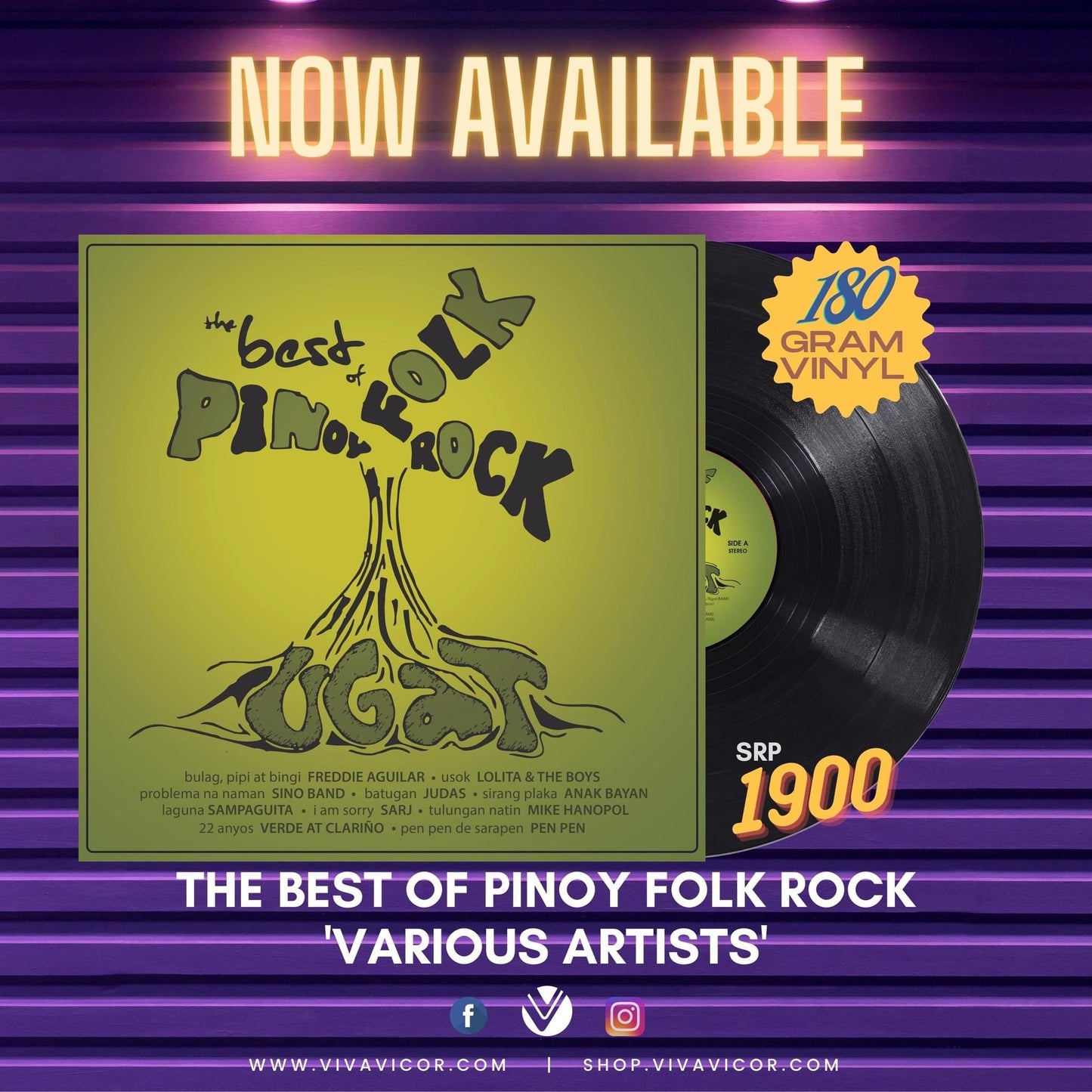 Ugat: The Best Of Pinoy Folk Rock - Various Artists LP (Vicor Reissue)